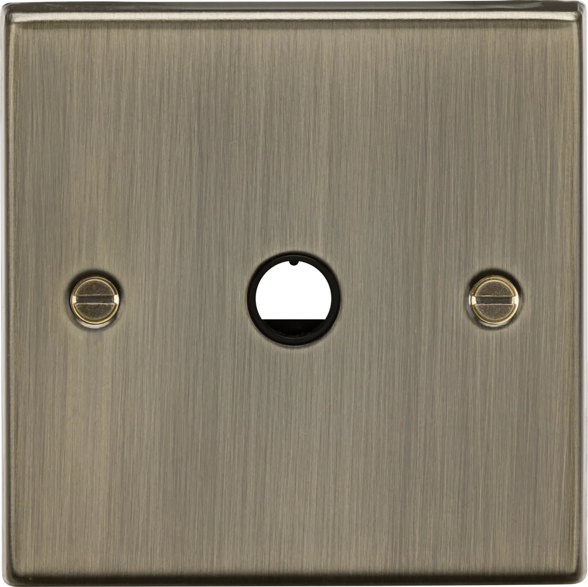 Knightsbridge CS8342AB 20A Flex Outlet Plate - Antique Brass