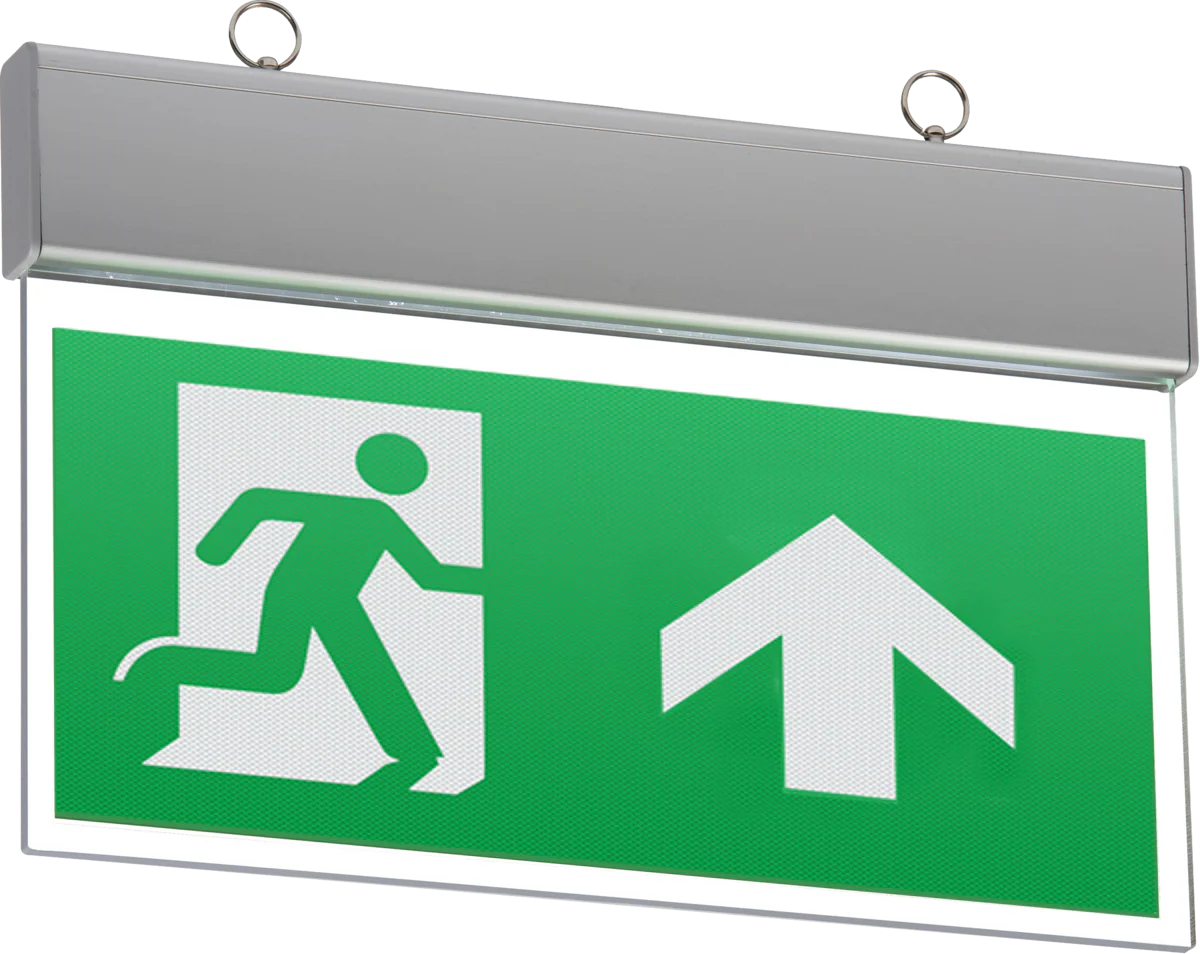 Knightsbridge EMSWINGLT 230V IP20 Ceiling Mounted LED Emergency Exit Sign (maintained/non-maintained)