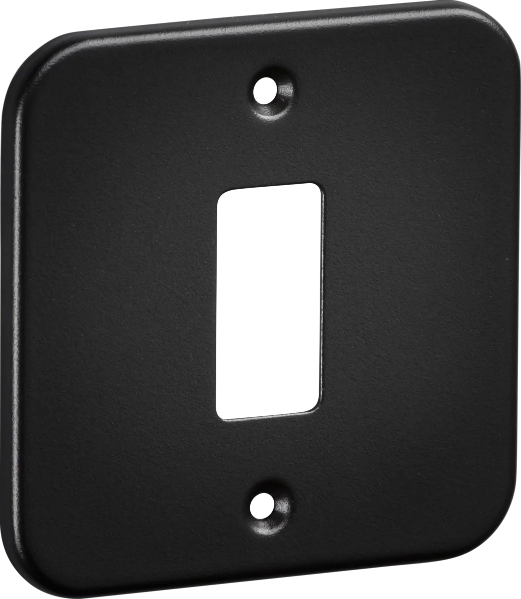 Knightsbridge GDFP001TB 1G Metalclad Grid Faceplate - Textured Sand Black Finish