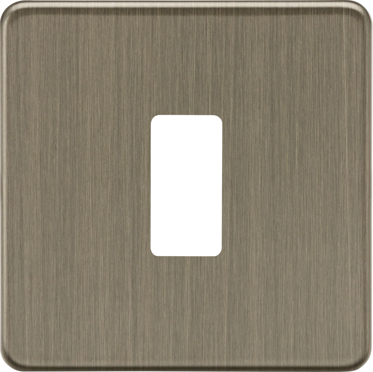 Knightsbridge GDSF001AB 1G Grid Faceplate - Antique Brass