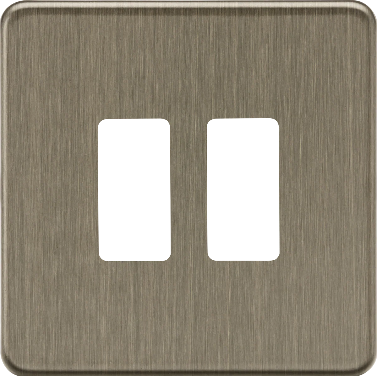 Knightsbridge GDSF002AB 2G Grid Faceplate - Antique Brass