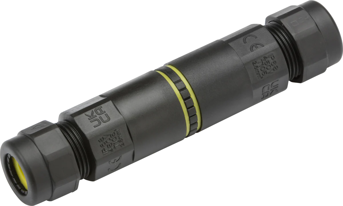 Knightsbridge JB0013 IP68 24A Weatherproof Inline Connector with lever terminals (3 Pole)
