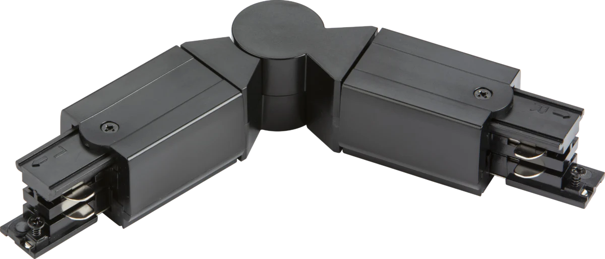 Knightsbridge KLANBK K-LINE 230V 3-Circuit Track Angle Connector - Black
