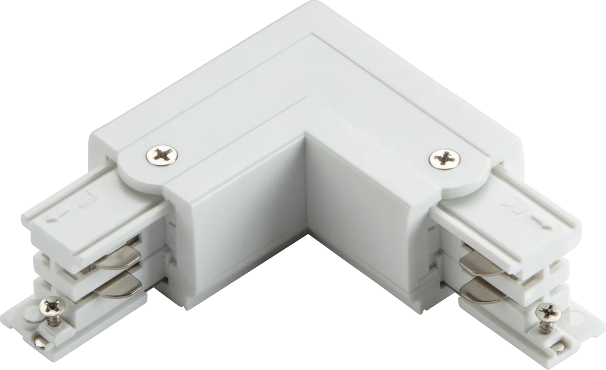 Knightsbridge KLCOLW K-LINE 230V 3-Circuit Track Left L-Connector - White