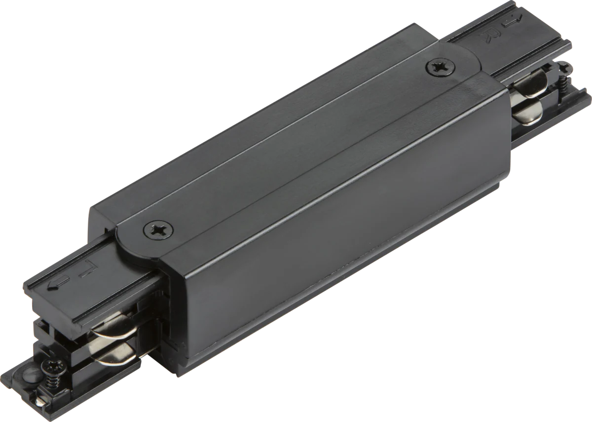 Knightsbridge KLINBK K-LINE 230V 3-Circuit Track In Line Connector - Black