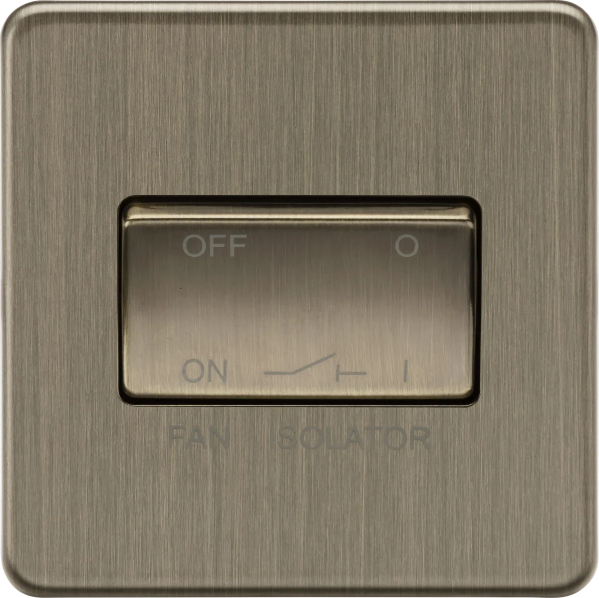 Knightsbridge SF1100AB 10A 3 pole Fan Isolator Switch - Antique Brass