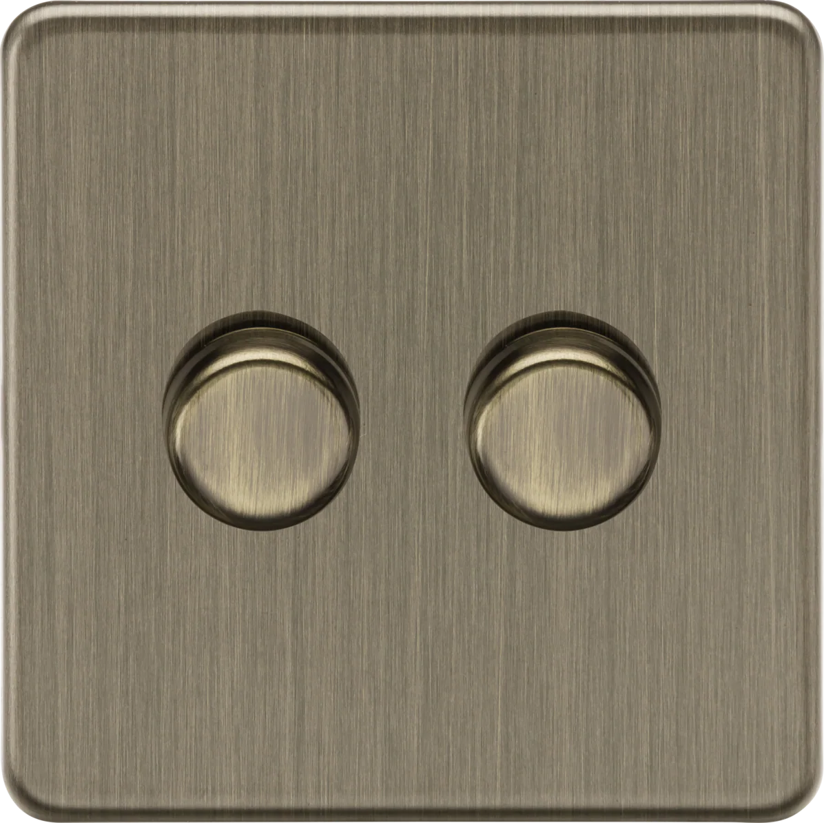 Knightsbridge SF2192AB 2G 2-way 10-200W (5-150W LED) Intelligent dimmer - Antique Brass