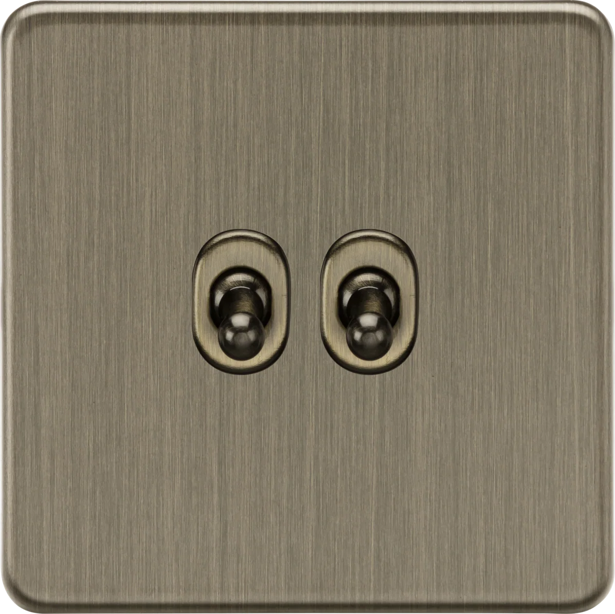 Knightsbridge SF2TOGAB 10AX 2G 2-way Toggle Switch - Antique Brass