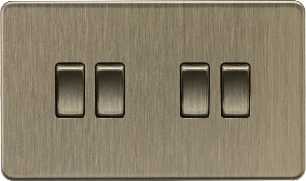 Knightsbridge SF4100AB 10AX 4G 2-Way Switch - Antique Brass