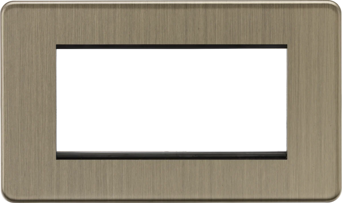 Knightsbridge SF4GAB 4G Modular Faceplate - Antique Brass