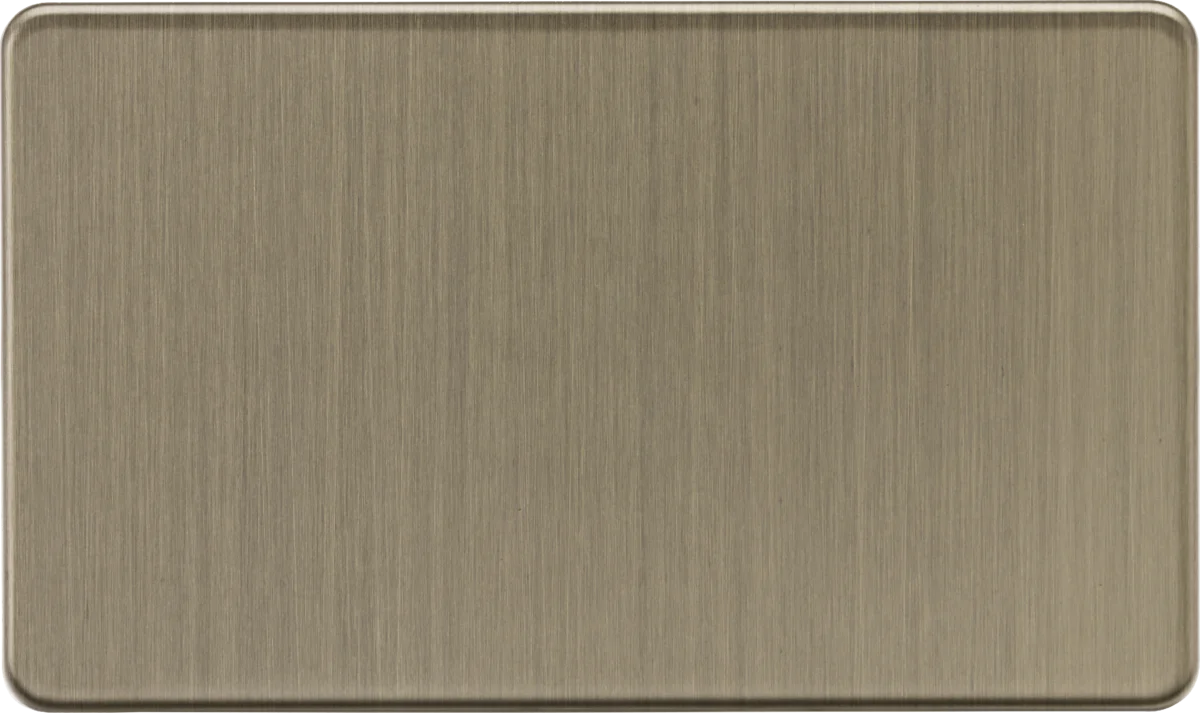Knightsbridge SF8360AB 2G Blanking Plate - Antique Brass