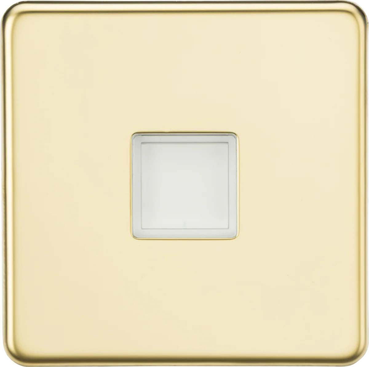 Knightsbridge SFPLPB Screwless 230V LED Plinth Light - Polished Brass