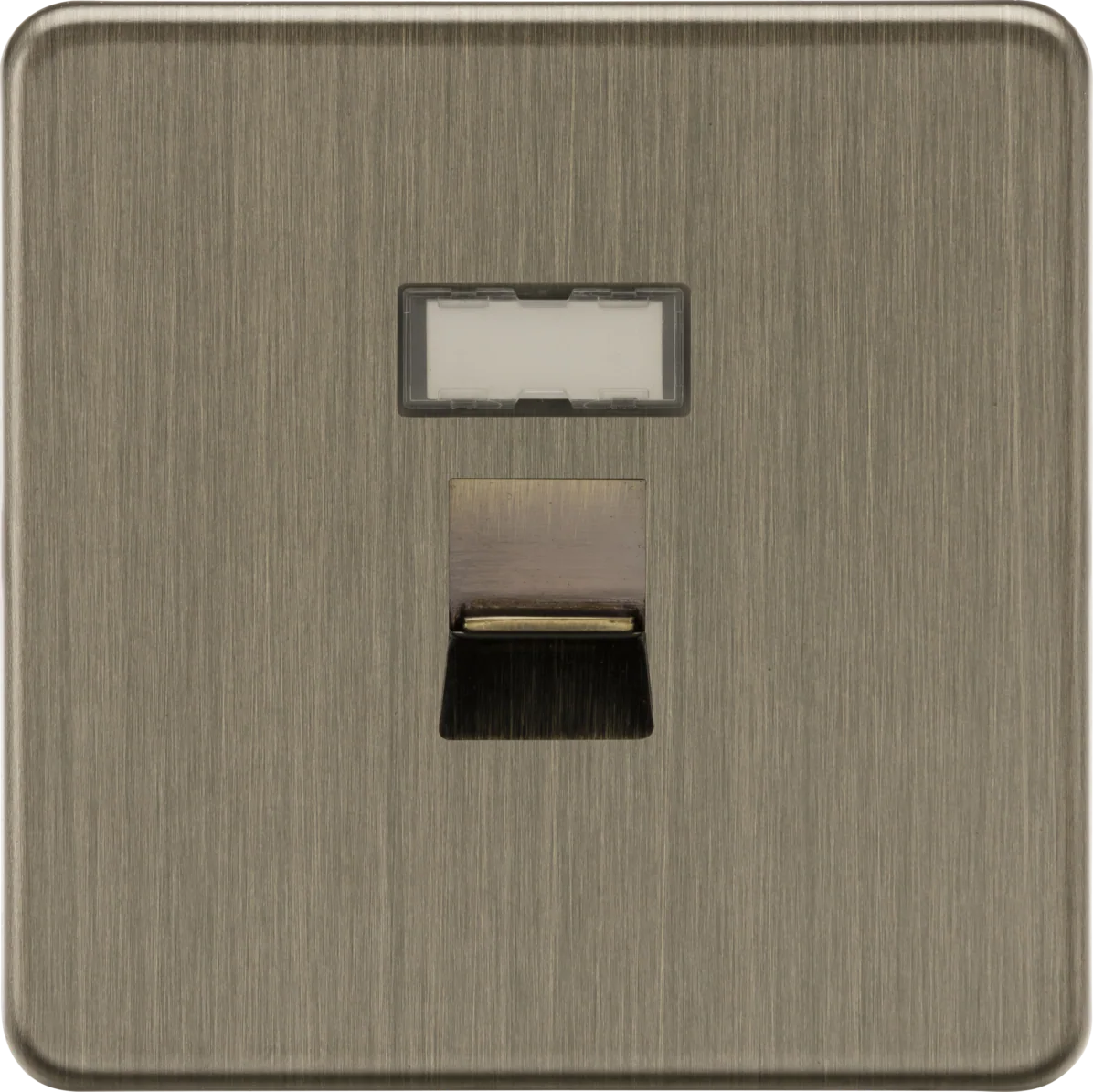 Knightsbridge SFRJ45AB RJ45 network outlet - Antique Brass