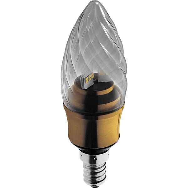 Kosnic KDIM5.5TWT/E14-BOZ-N30 5.5W KTC LED E14/SES Twisted Candle Bronze Warm White