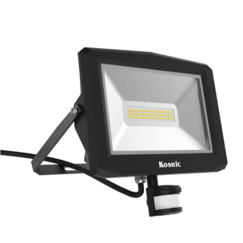 Kosnic KFLDHS20Q344/S-W65-BLK 20w IP65 LED Floodlight with PIR Sensor