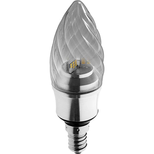 Kosnic KTC5.5TWT/E14-SLV-N30 5.5W KTC LED E14/SES Twisted Candle Warm White