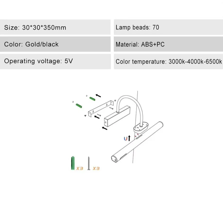 LED Battery Powered Rechargeable LED Wall Mounted Picture Light - Image 6