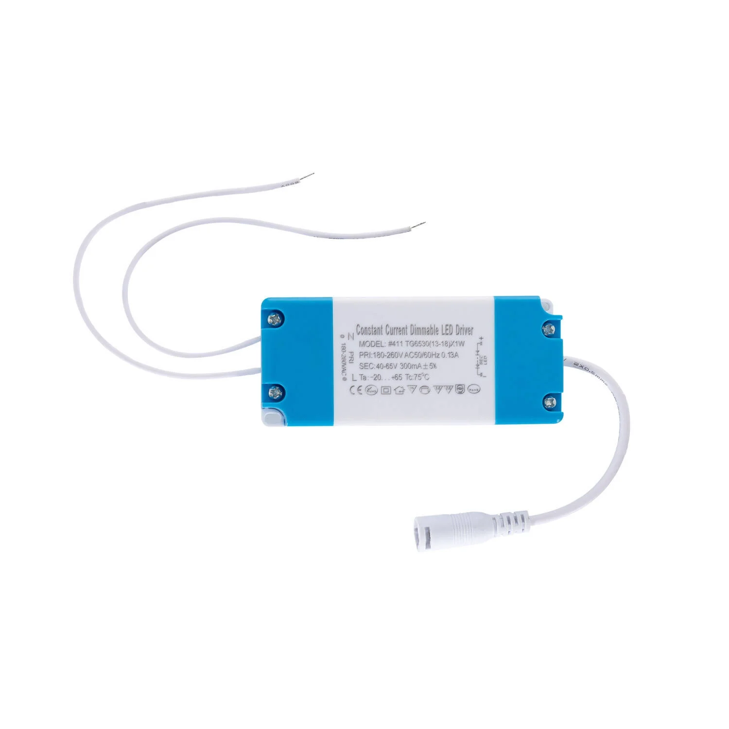 Ledkia 180-260V TRIAC Dimmable Driver 40-65V Output 300mA 18W