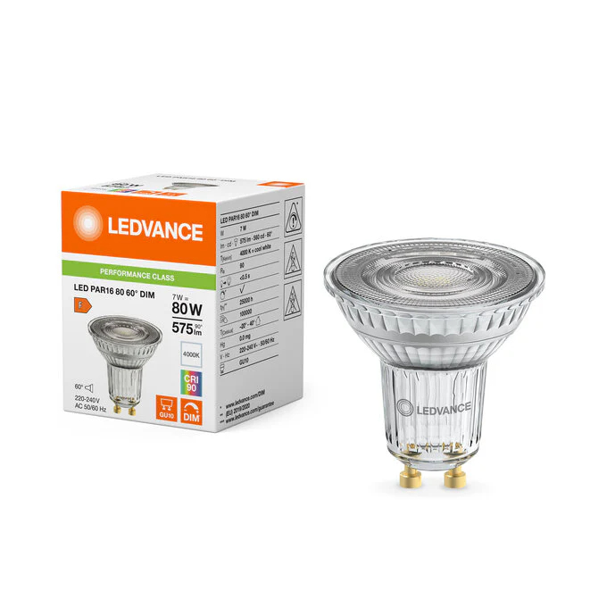 Ledvance LED PAR16 GU10 940 Cool White Reflector 7W 575lm Dimmable - Replaces 80W - Image 2