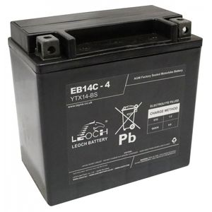 Leoch EB14C-4 POWERSTART AGM MOTORCYCLE BATTERY