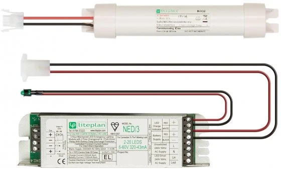 LitePlan NED/3/80-K Module, Battery and Charge LED Indicator from Lite-Plan -DISCONTINUED