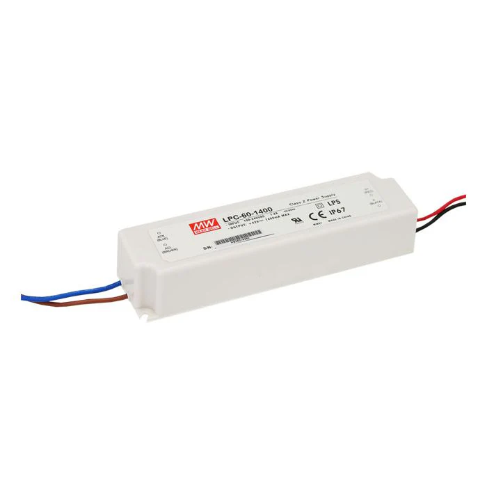LPC-60-S - Mean Well LLPC-60 Series  ED Driver 60W 1050mA – 1750mA - DISCONTINUED