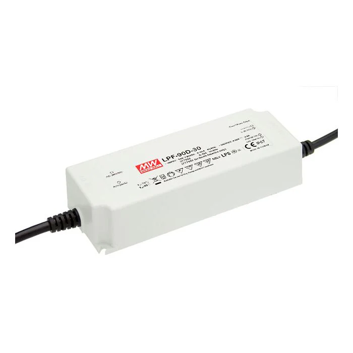 LPF-90D-S - Mean Well DLPF-90D Series immable LED Driver 90W 15V – 54V