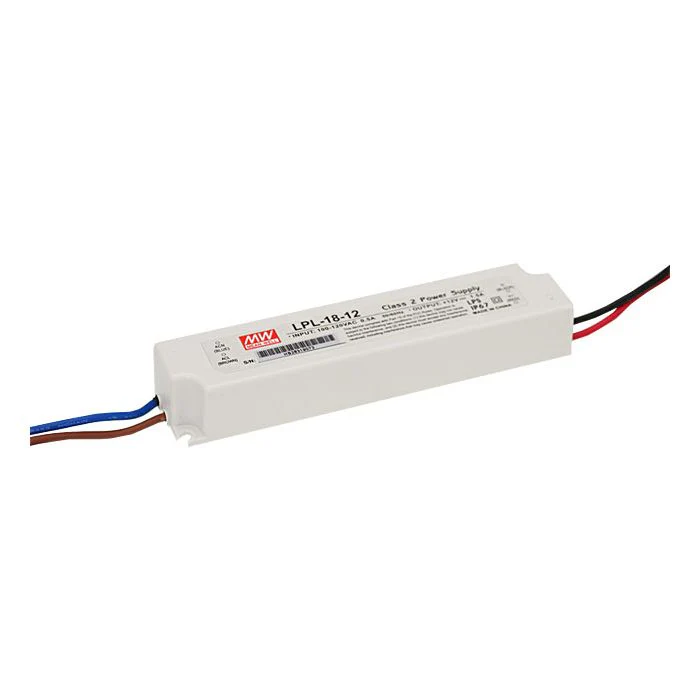 LPL-18-S - Mean Well LLPL-18 Series IP67 Rated LED Driver 18W 12V – 36V