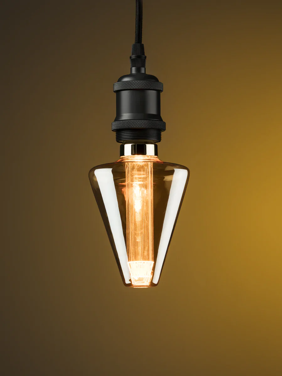 Knightsbridge LU3ACO LUNA 230V 3W ES LED Cone Retro Lamp 1800K - DISCONTINUED