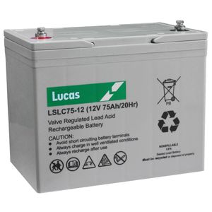 Lucas LSLC75-12 LUCAS SEALED LEAD ACID BATTERY 75AH