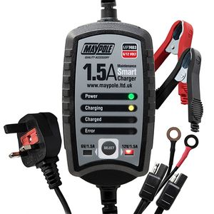 MAYPOLE MP7403 6/12V 1.5A MAINTENANCE SMART CHARGER