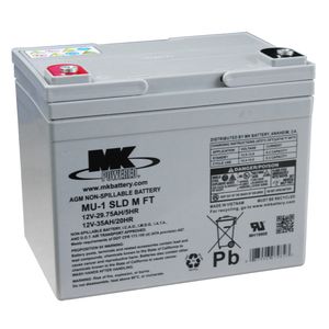 MK MU-1 SLD M FT-2 AGM DEEP CYCLE VRLA MOBILITY BATTERY 12V 35AH - MU1SLDMFT