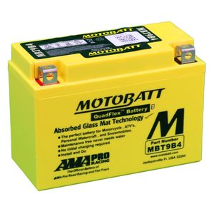 MOTOBATT MBT9B4 QUADFLEX AGM BIKE BATTERY 12V 9AH