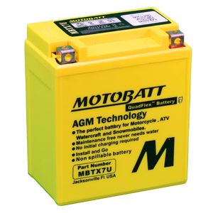 MOTOBATT MBTX7U QUADFLEX AGM BIKE BATTERY 12V 8AH