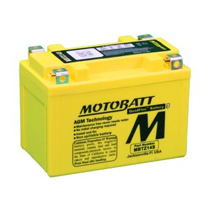 MOTOBATT MBTZ14S QUADFLEX AGM BIKE BATTERY 12V 11AH
