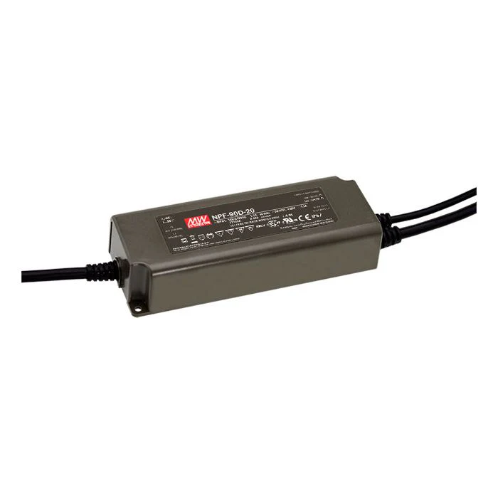 NPF-90D-S - Mean Well NPF-90D Series IP67 Rated Dimmable LED Driver 1.67-7.5A 90W
