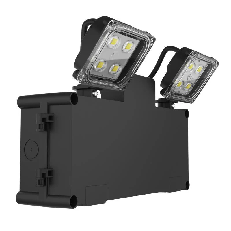 Orda II Standard high-efficient twin spot LED emergency light, Black