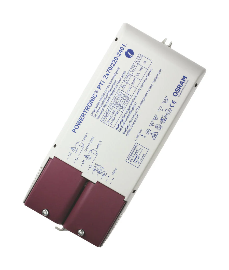 Osram PTi 2x70/220-240 I c/w Cable Clamp POWERTRONIC INTELLIGENT PTi I | ECG for HID lamps, with cable clamp