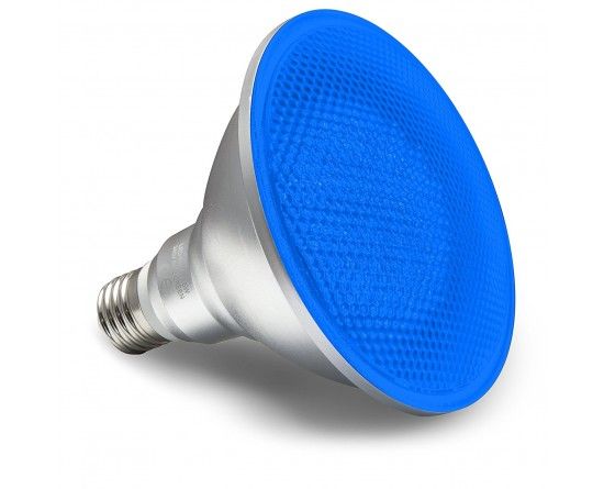 Blue LED 240v 15w E27/ES PAR38 122mm Flood Reflector - 40000 Hours