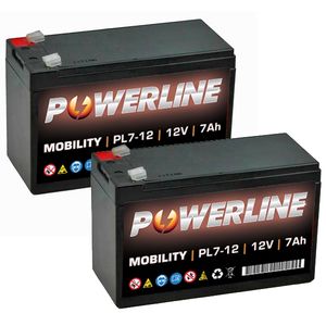 PAIR OF 12V 7AH MOBILITY BATTERIES - PL7-12