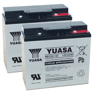 PAIR OF REC22-12 CYCLIC VRLA BATTERY 12V 22AH