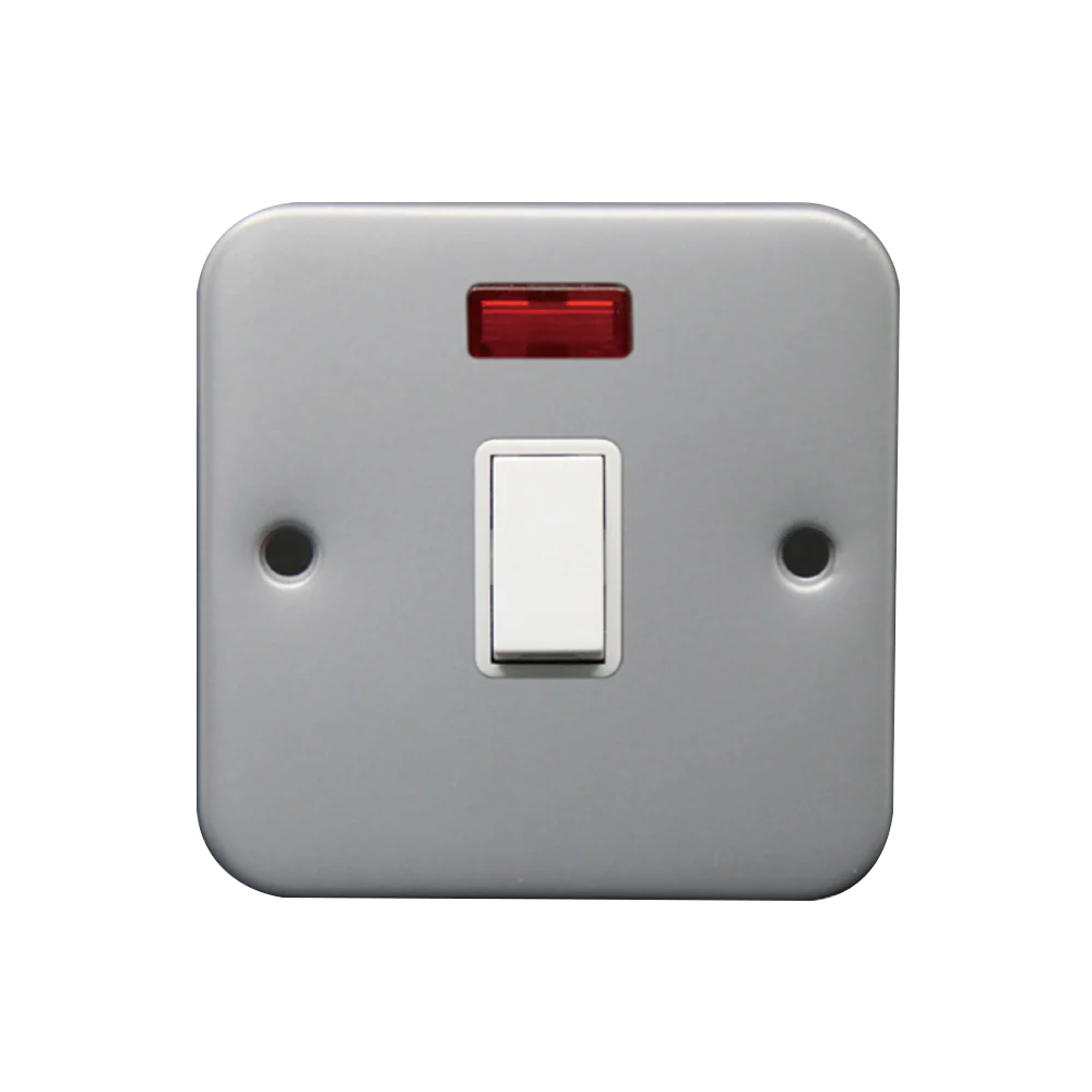 Caradok 20A DP Switch c/w Neon Metalclad