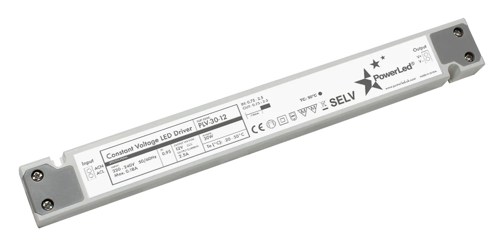 PLV-30-12 30W 12V Slimline  Non Dim  IP20