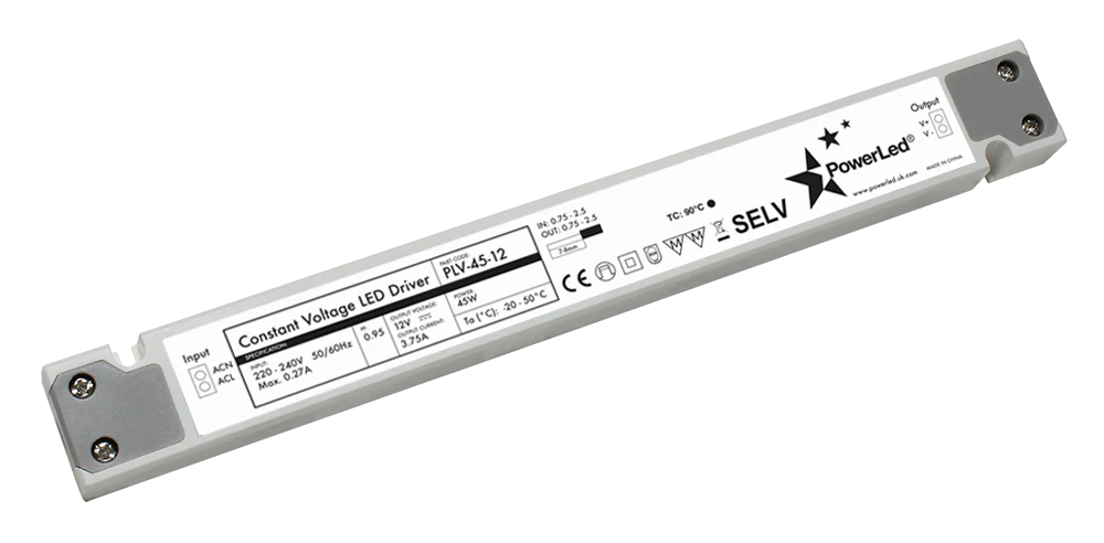 PLV-45-12 Slimline 45W 12V Powerled Non Dimmable