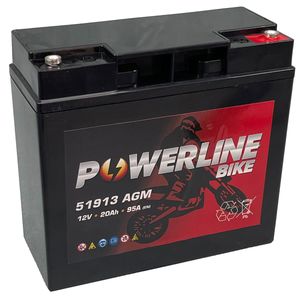 Powerline 51913 BMW MOTORCYCLE BATTERY 12V 20AH (12V20P)