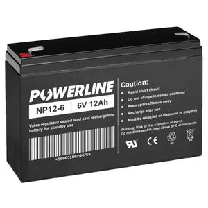 POWERLINE NP12-6 STANDBY BATTERY VRLA 6V 12AH
