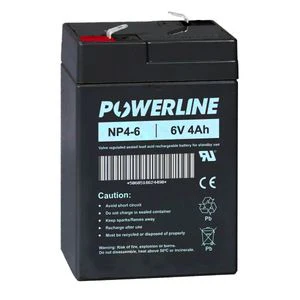 POWERLINE NP4-6 STANDBY BATTERY VRLA 6V 4AH