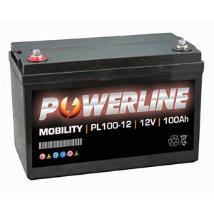POWERLINE PL100-12 MOBILITY BATTERY 12V 100AH