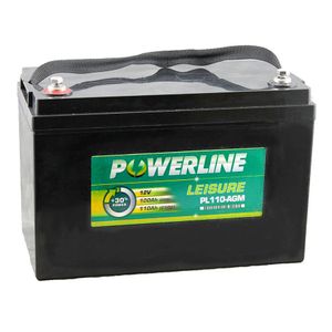 POWERLINE PL110-AGM AGM LEISURE AND MARINE BATTERY 100AH