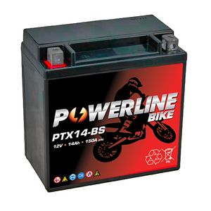 Powerline PTX14-BS MOTORCYCLE BATTERY 12V 14AH